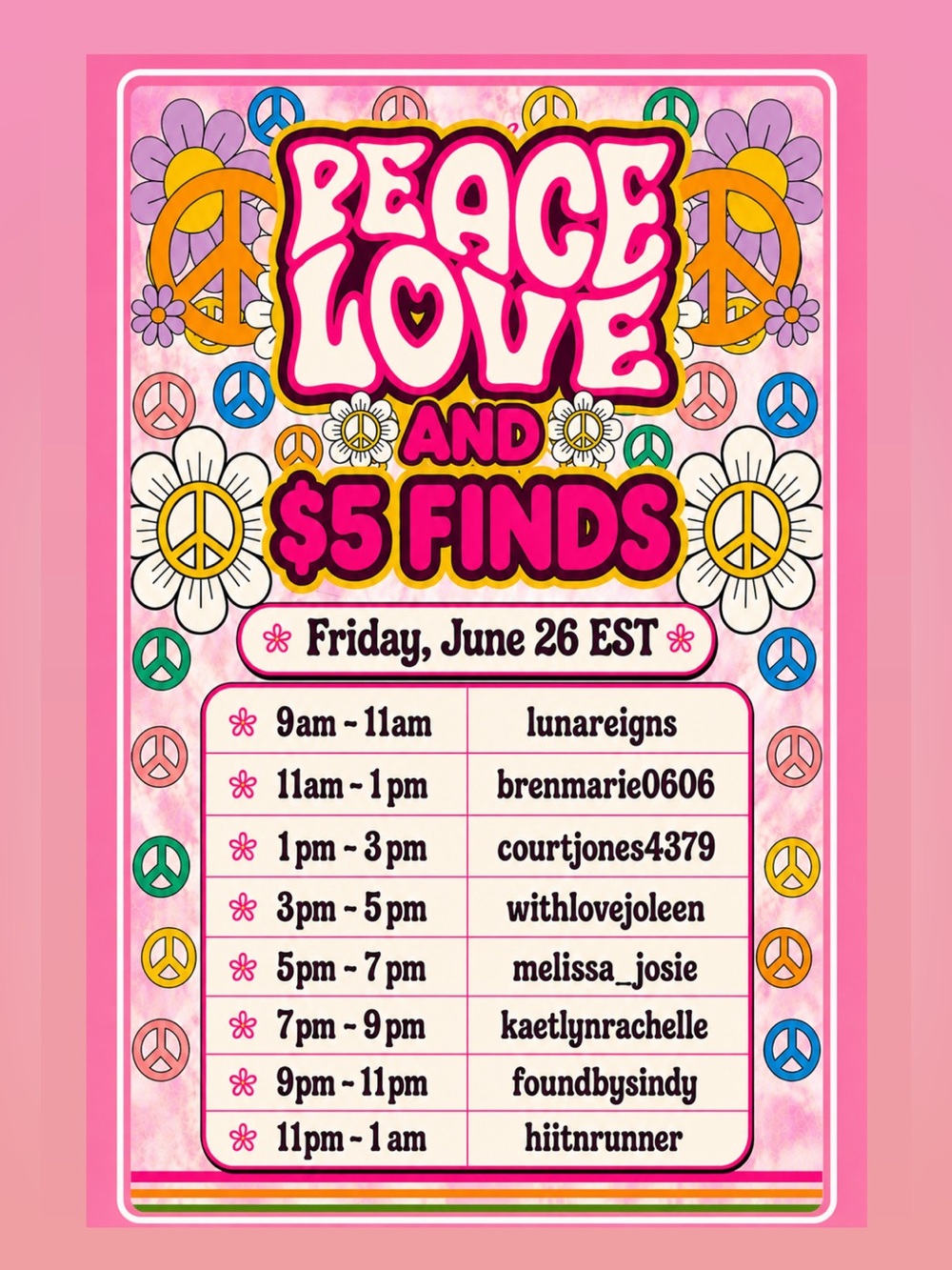 6/26 Peace Love and $5 Finds Raid Train